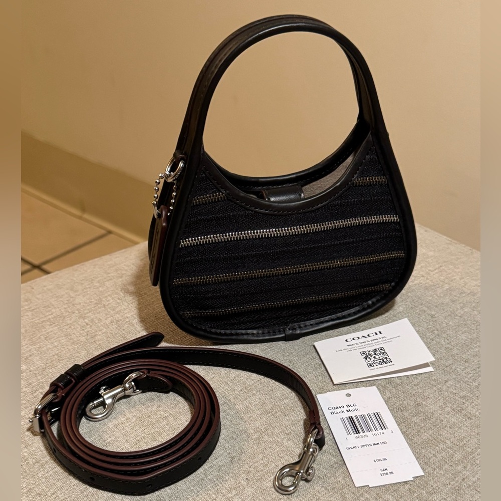 Coach Coachtopia Black Zipper Mini Ergo Bag